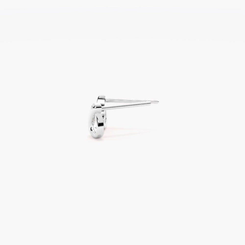 Round Cut Moissanite Solitaire Earring For Women