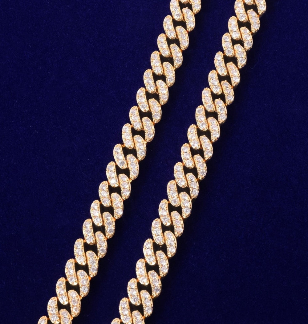 Iced Out Moissanite Miami Cuban Link Men's Hip Hop Bracelet