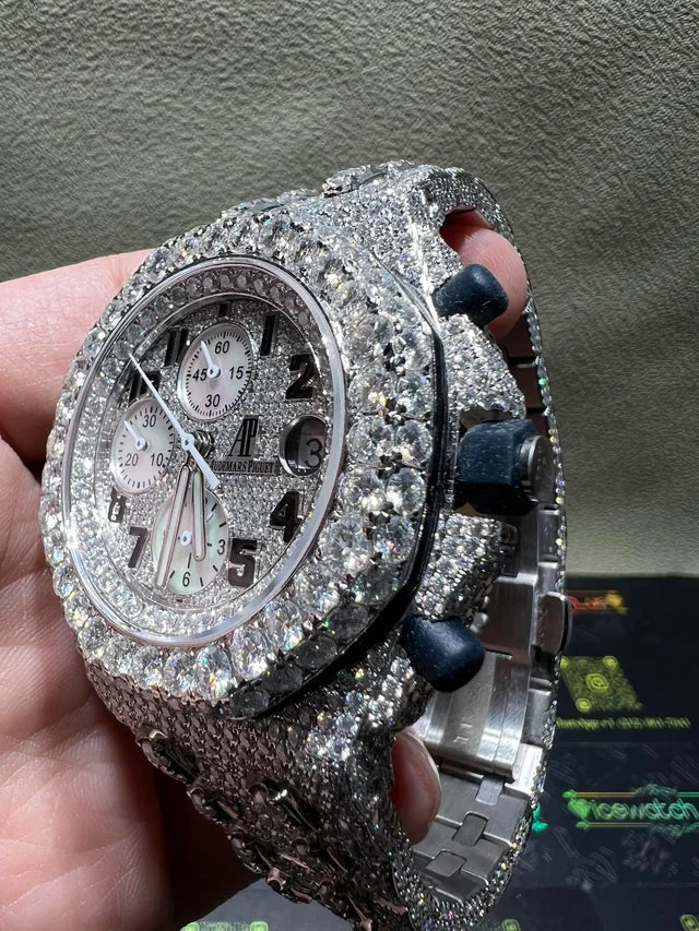 Fully Iced Out AP Luxury Hip Hop Diamond Watch for Men's