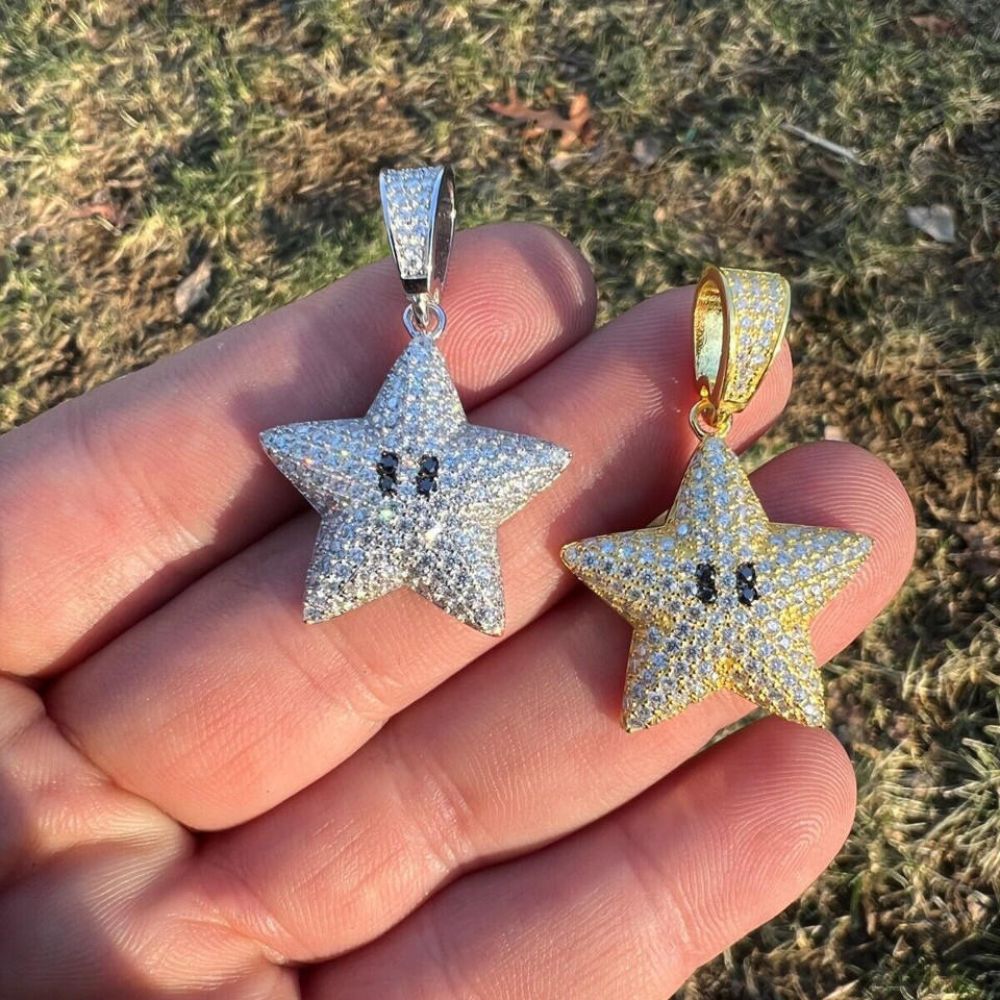 Iced Out Moissanite Diamond Starfish Hip Hop Pendant