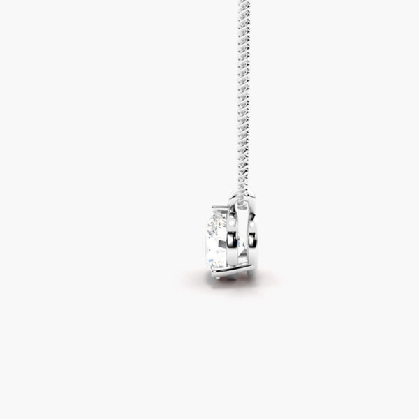 Round Cut Colorless Moissanite Solitaire Pendant