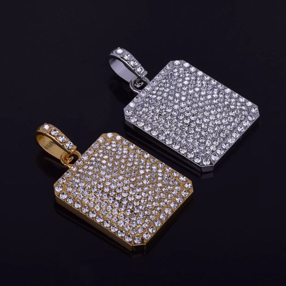 Round Cut Lab Grown Diamond Iced Out Hip Hop Pendant