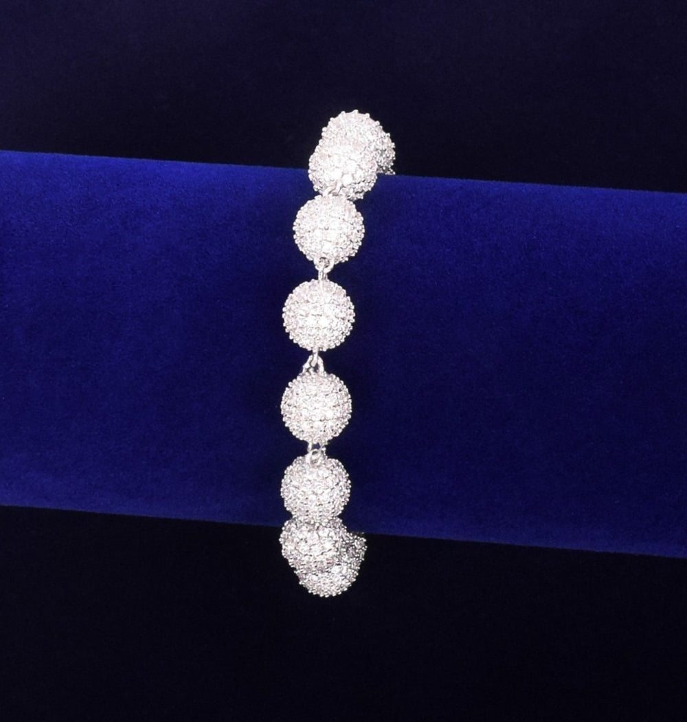 Round Brilliant Cut Moissanite Men's Hip Hop Bracelet