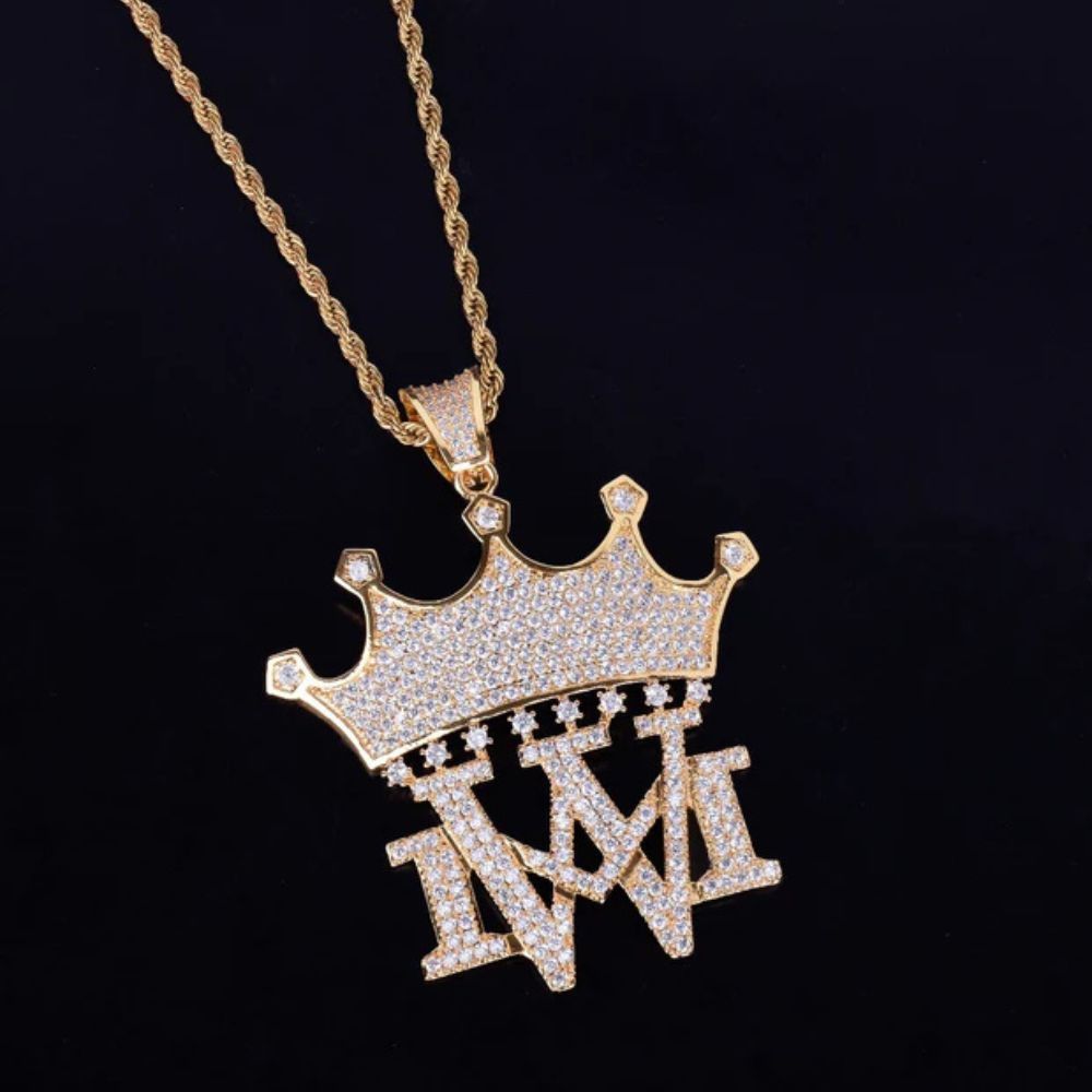 Lab Grown Diamond Round Cut Hip Hop Pendant For Men
