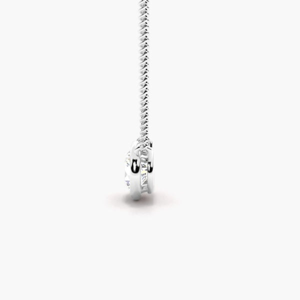 VVS1 Moissanite Round Cut Bezel Set Solitaire Pendant