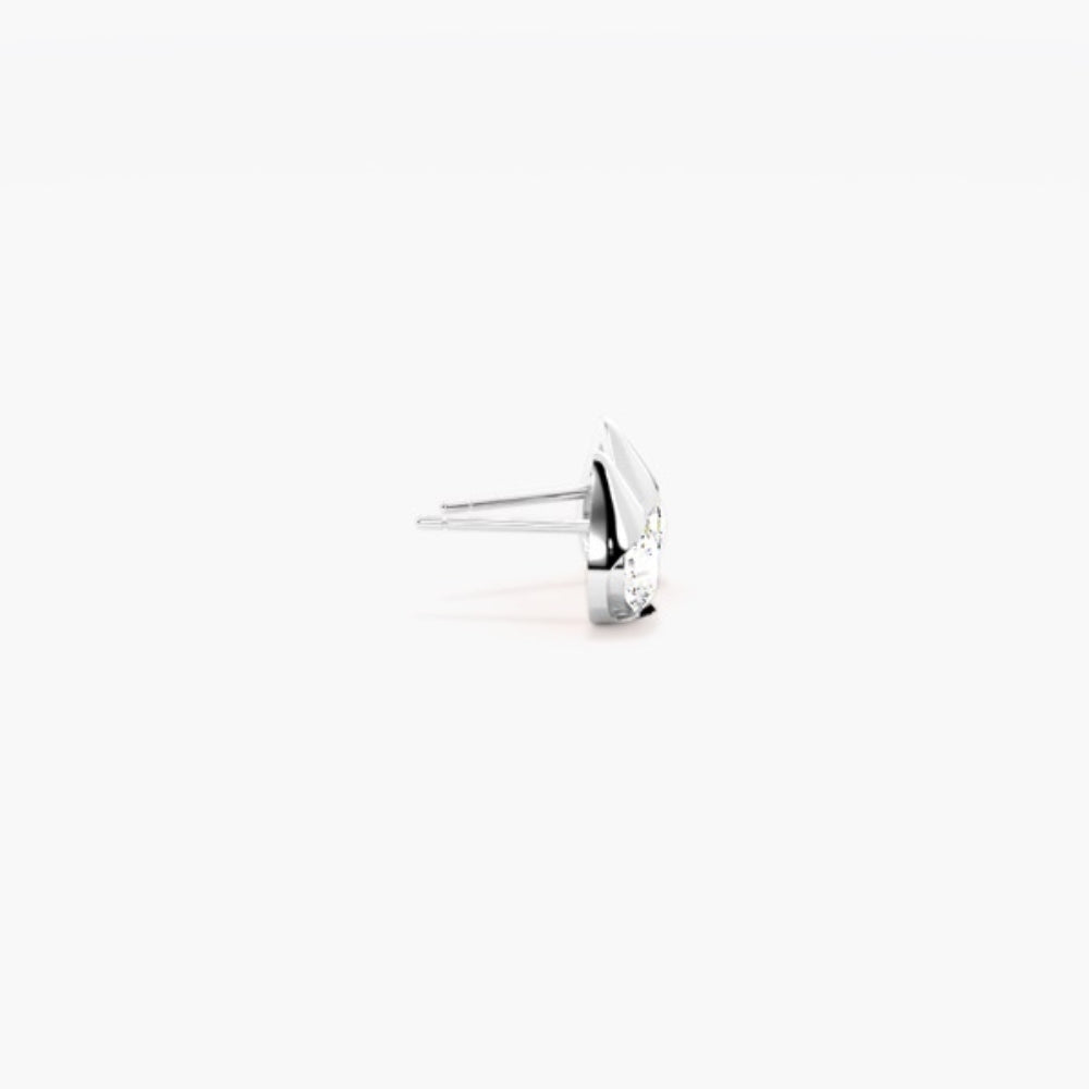 Moissanite  Round Cut Solitaire Women Stud Earring