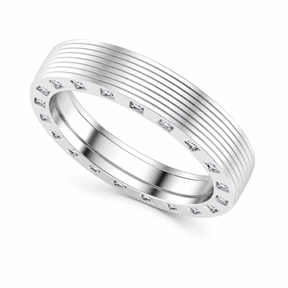 Lab Grown Diamond Round Cut Men's Wedding Band