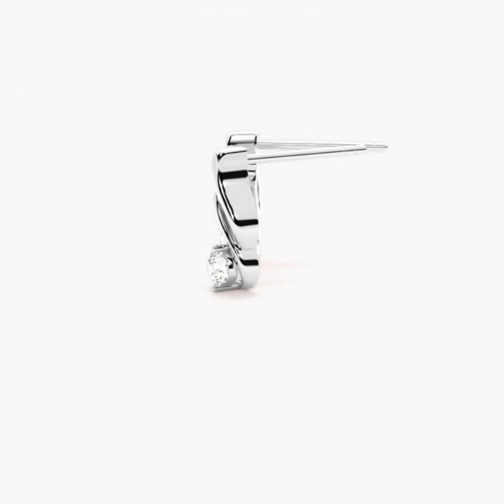 VVS1 Moissanite Round Cut Women Stud Earring
