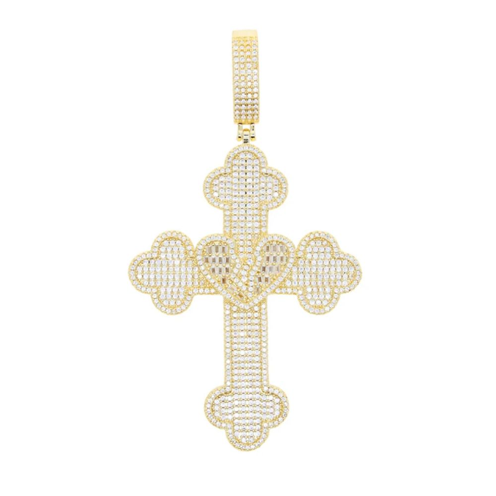 Moissanite Diamond Iced Out Cross Pendant