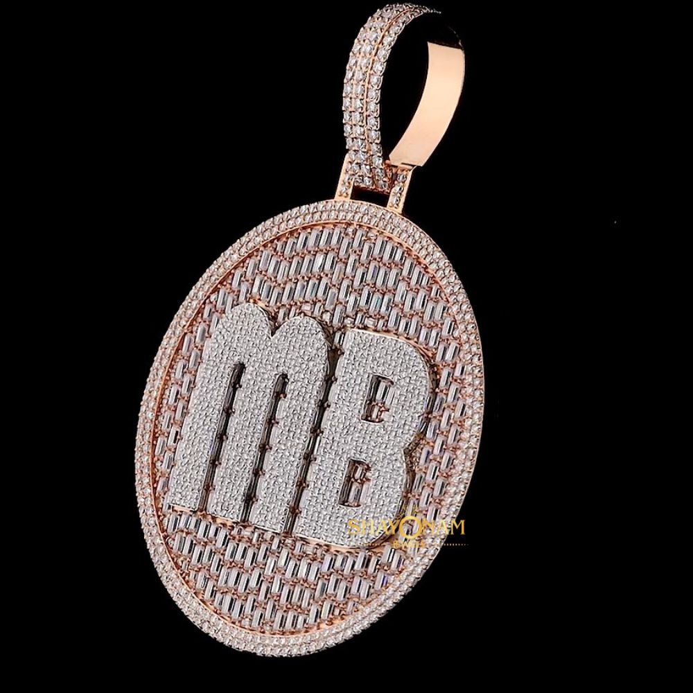 Moissanite Diamond Iced Out Hip Hop Pendant For Men's