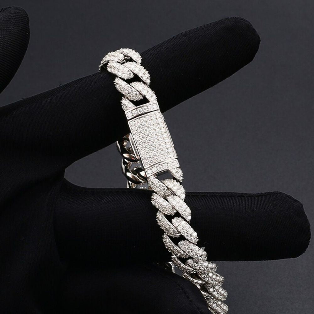 Round Cut Lab Grown Diamond Cuban Link Chain For Men