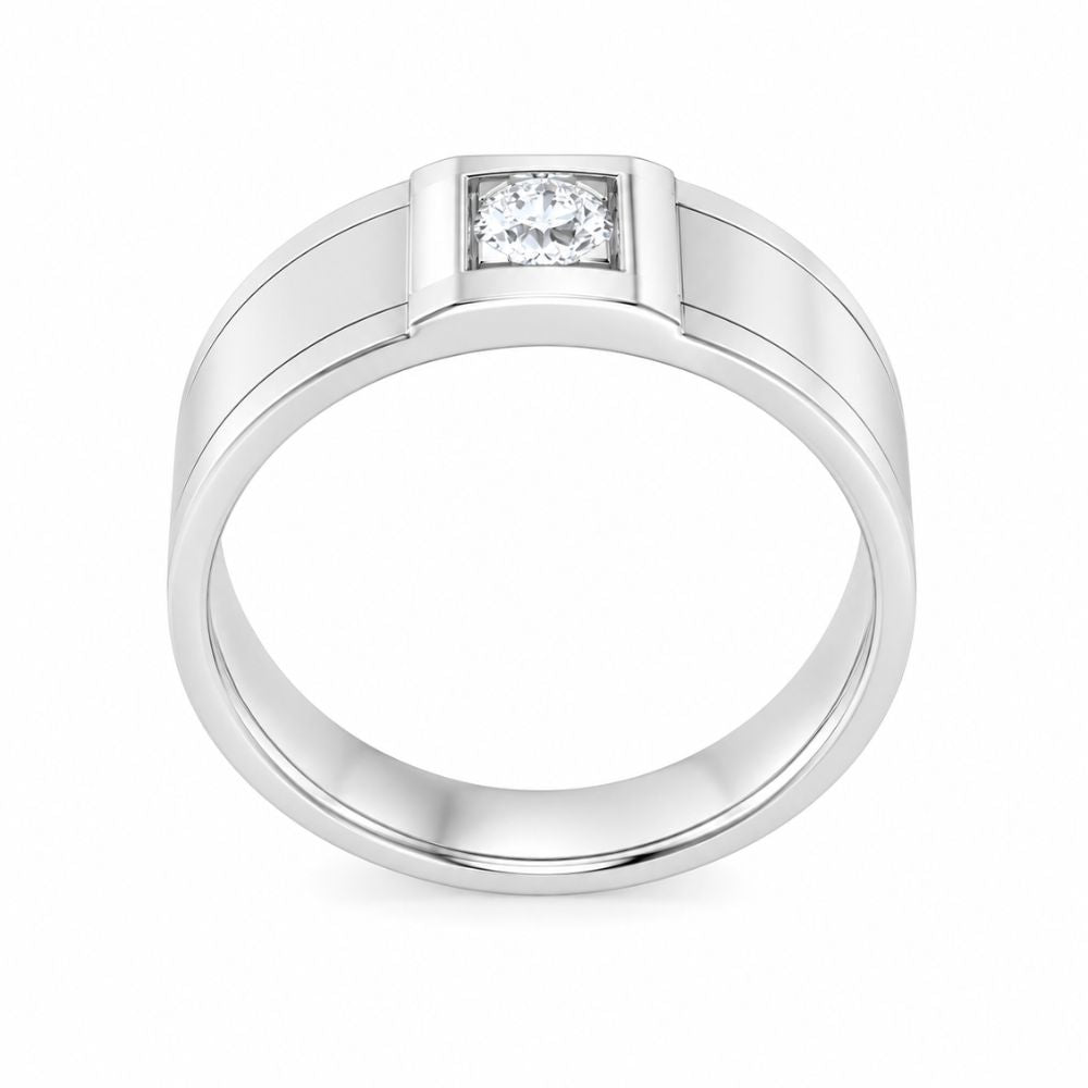 Lab Grown Diamond Round Cut Men's Wedding Band