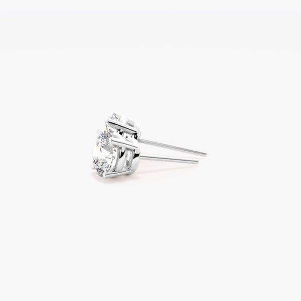 Round Cut Solitaire Moissanite Stud Earring For Women