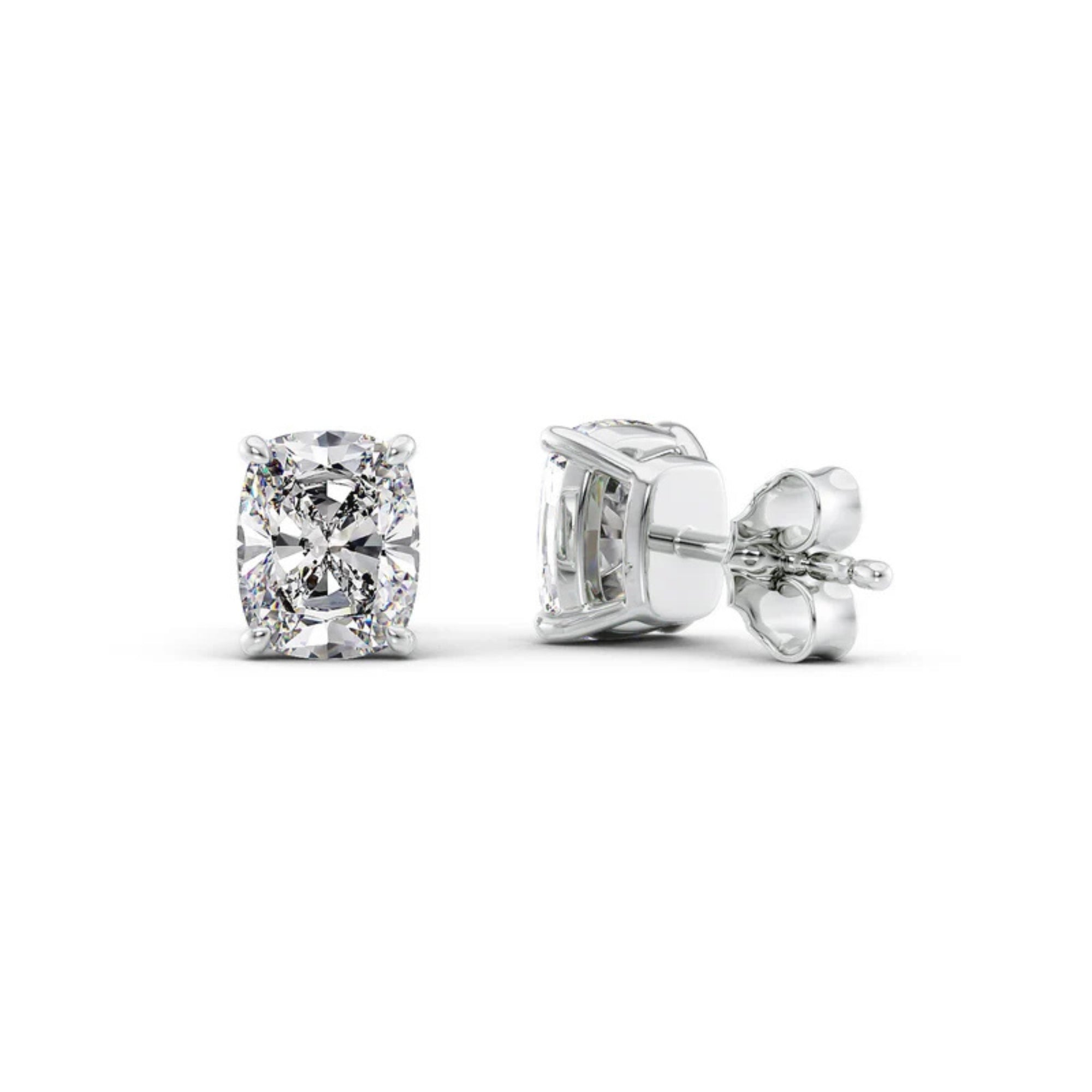 Moissanite Elongated Cushion Cut Stud Earring