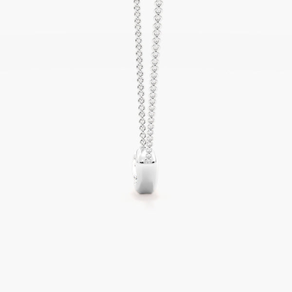 Round Cut Solitaire Moissanite Bezel Set Pendant