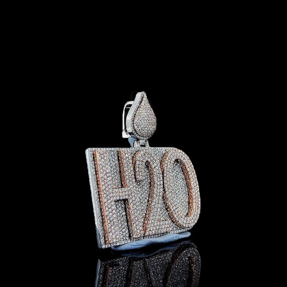 H2O Iced Out Moissanite Diamond Hip Hop Pendant