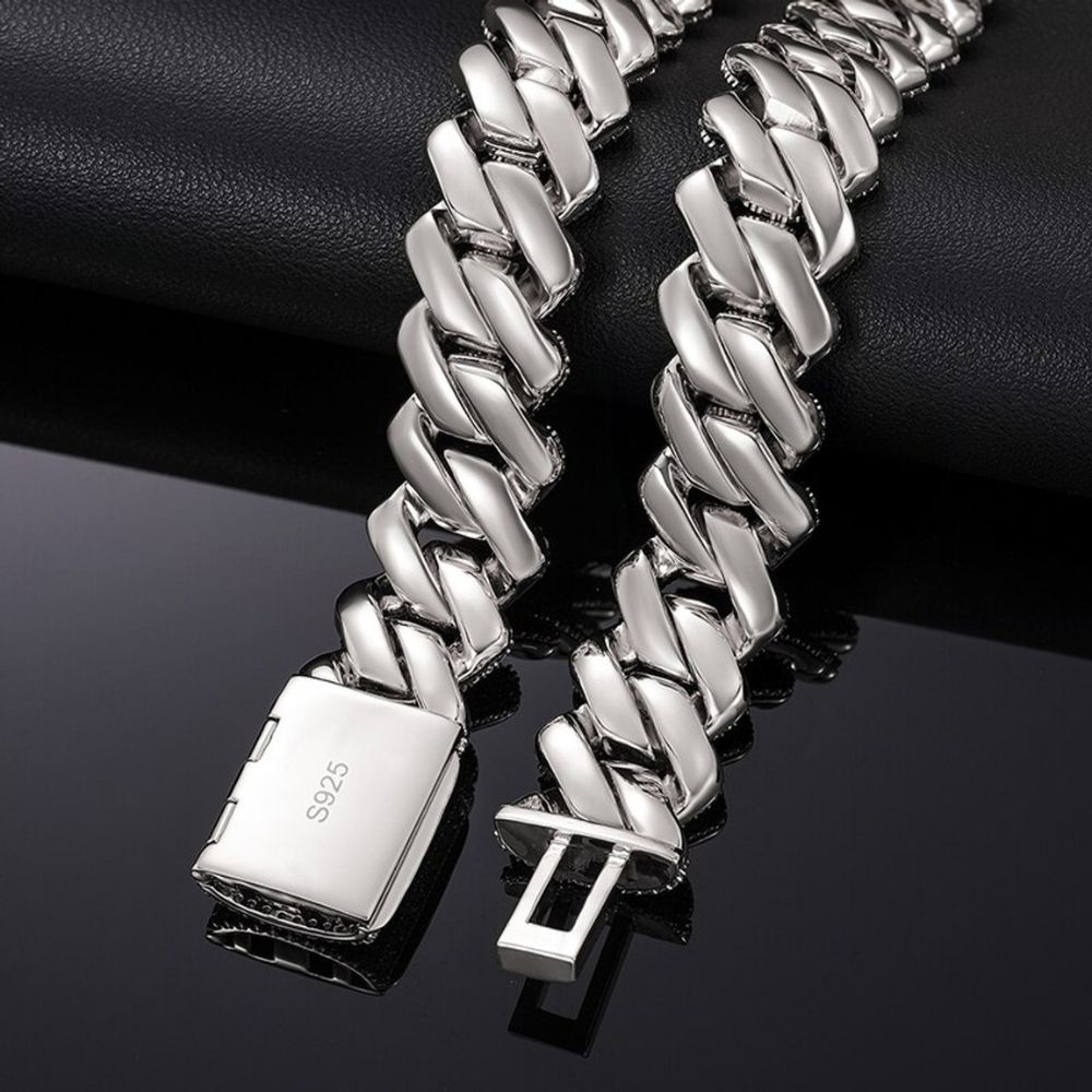 Lab Grown Diamond Round Cut Miami Cuban Link Chain