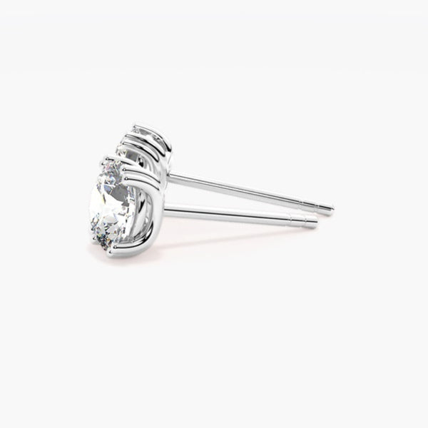 Moissanite Round Cut Double Halo Solitaire Earring