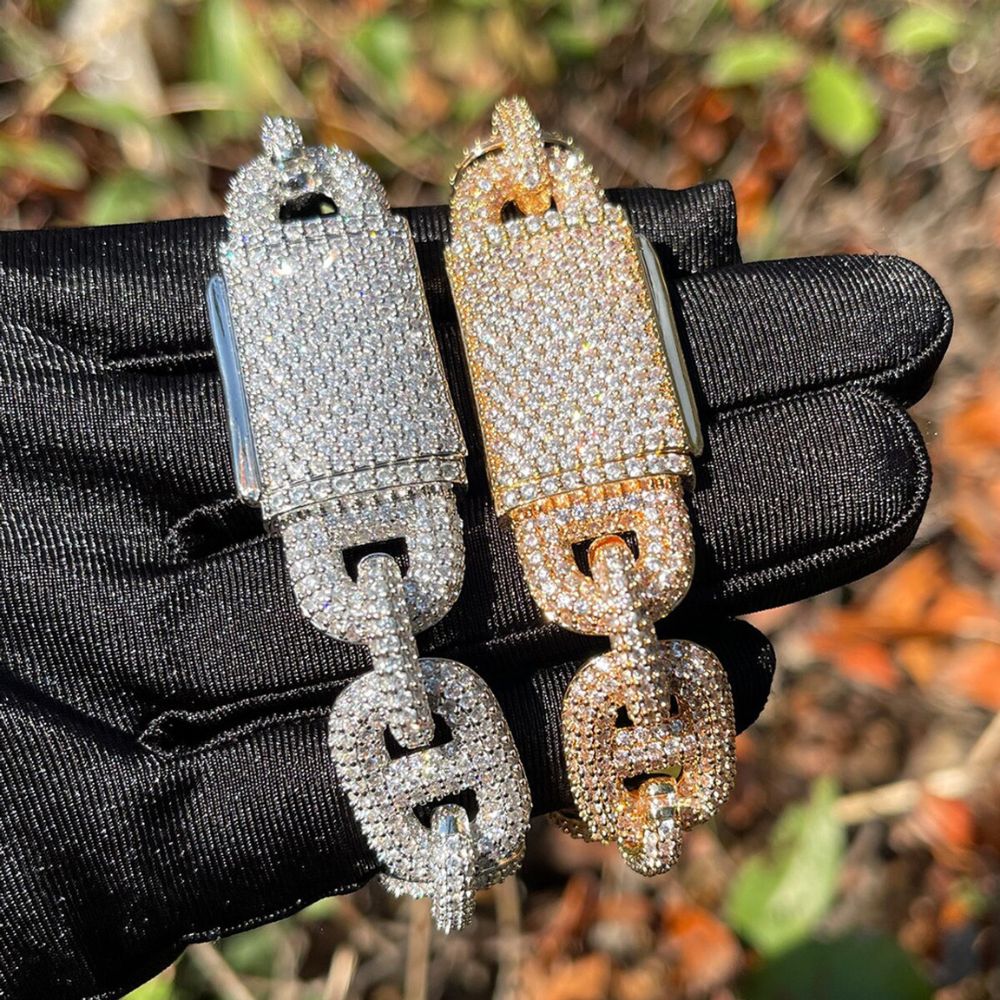 Round Cut Lab Grown Diamond Cuban Link Men's Chain
