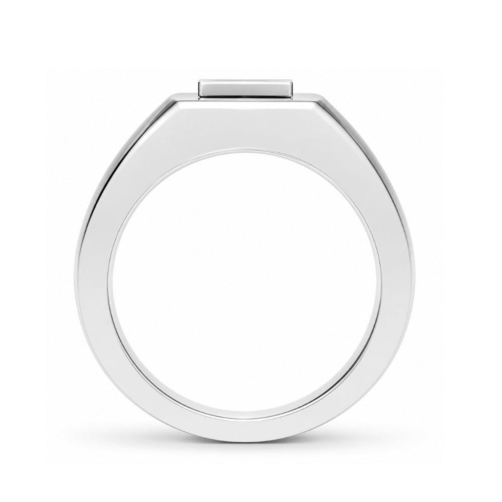 Princess Cut Lab Grown Diamond Bar Set  Engagement Ring For Men