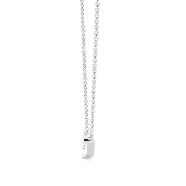 Colorless Moissanite Marquise Cut Solitaire Pendant