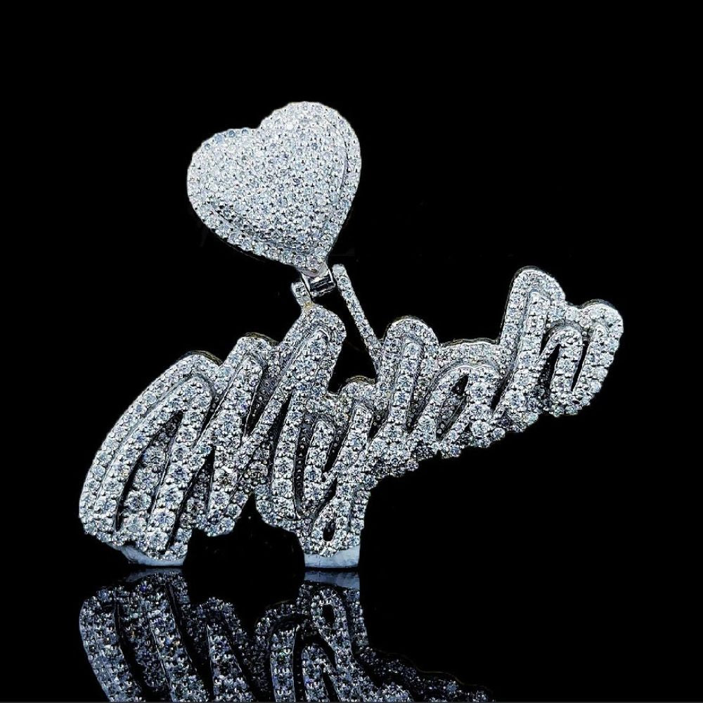 Iced Out Moissanite Diamond Mylah Heart Hip Hop Pendant