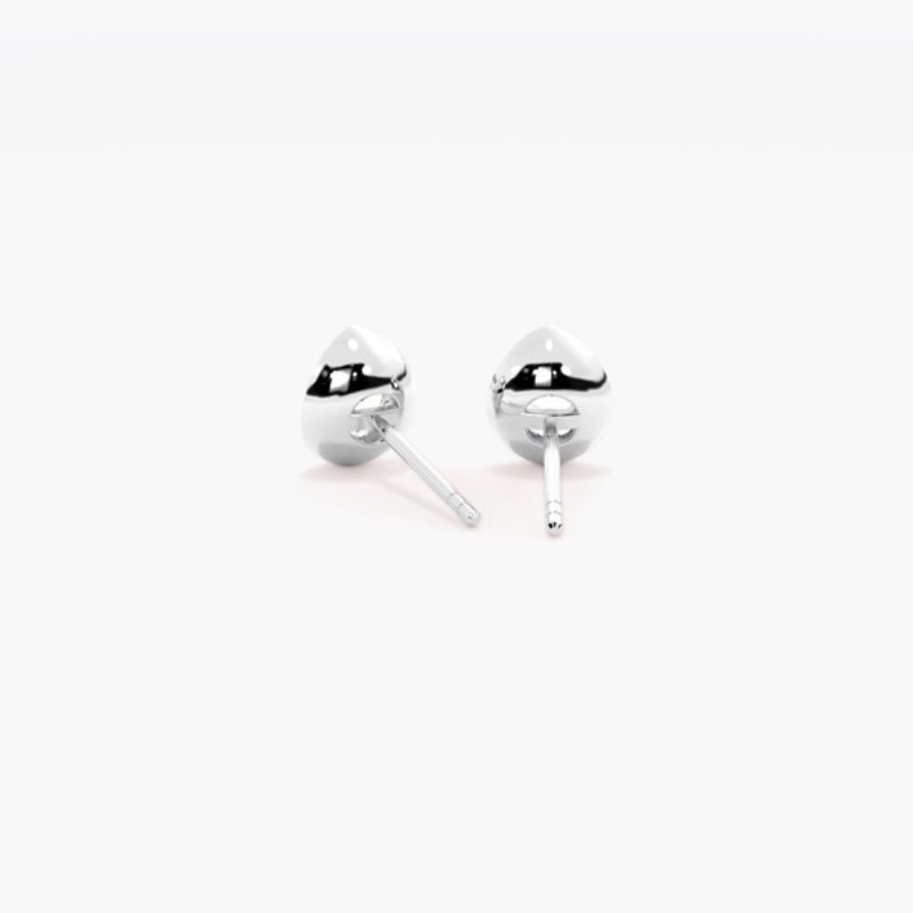 Round Cut Moissanite Bezel Set Solitaire Stud Earring