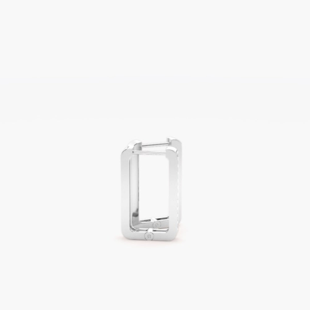 Round Cut Moissanite Pave Set Hoop Earings