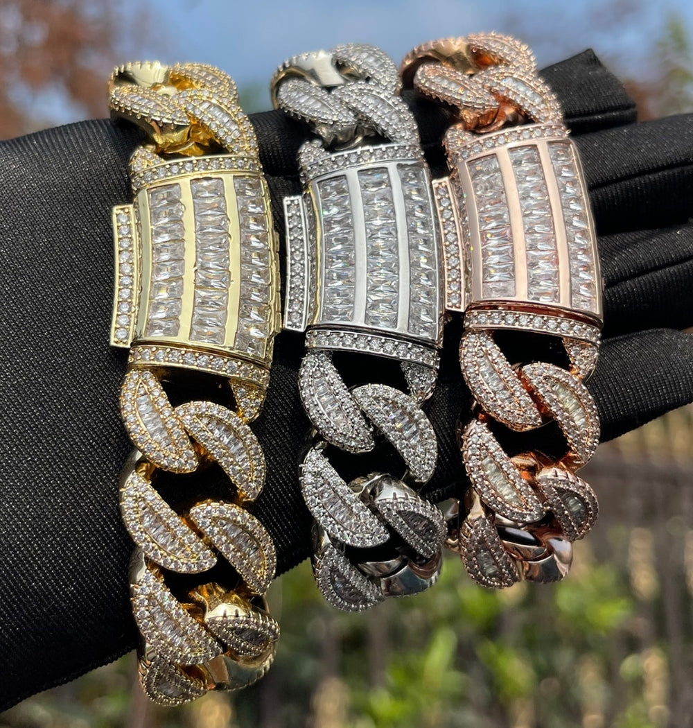 Colorless Moissanite Miami Iced Out Luxury Hip Hop Bracelet