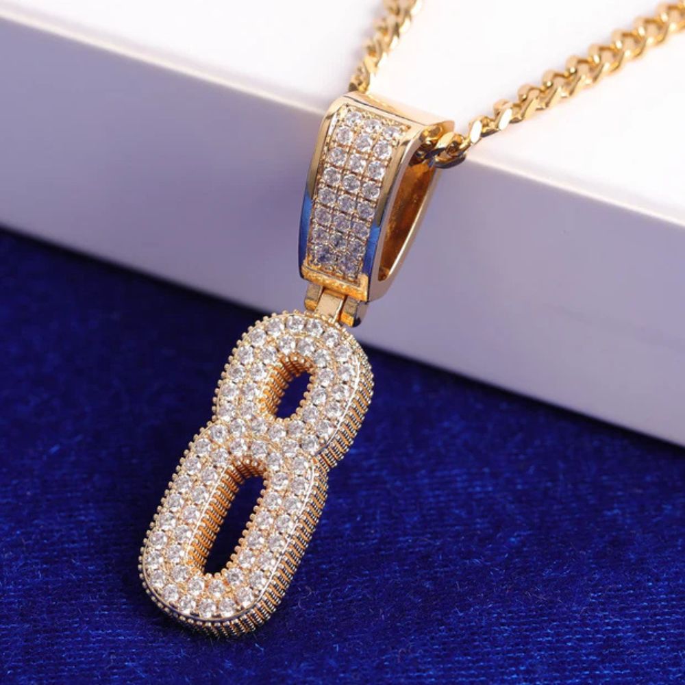 Lab Grown Diamond Round Cut Flooded Iced Pendant For Men