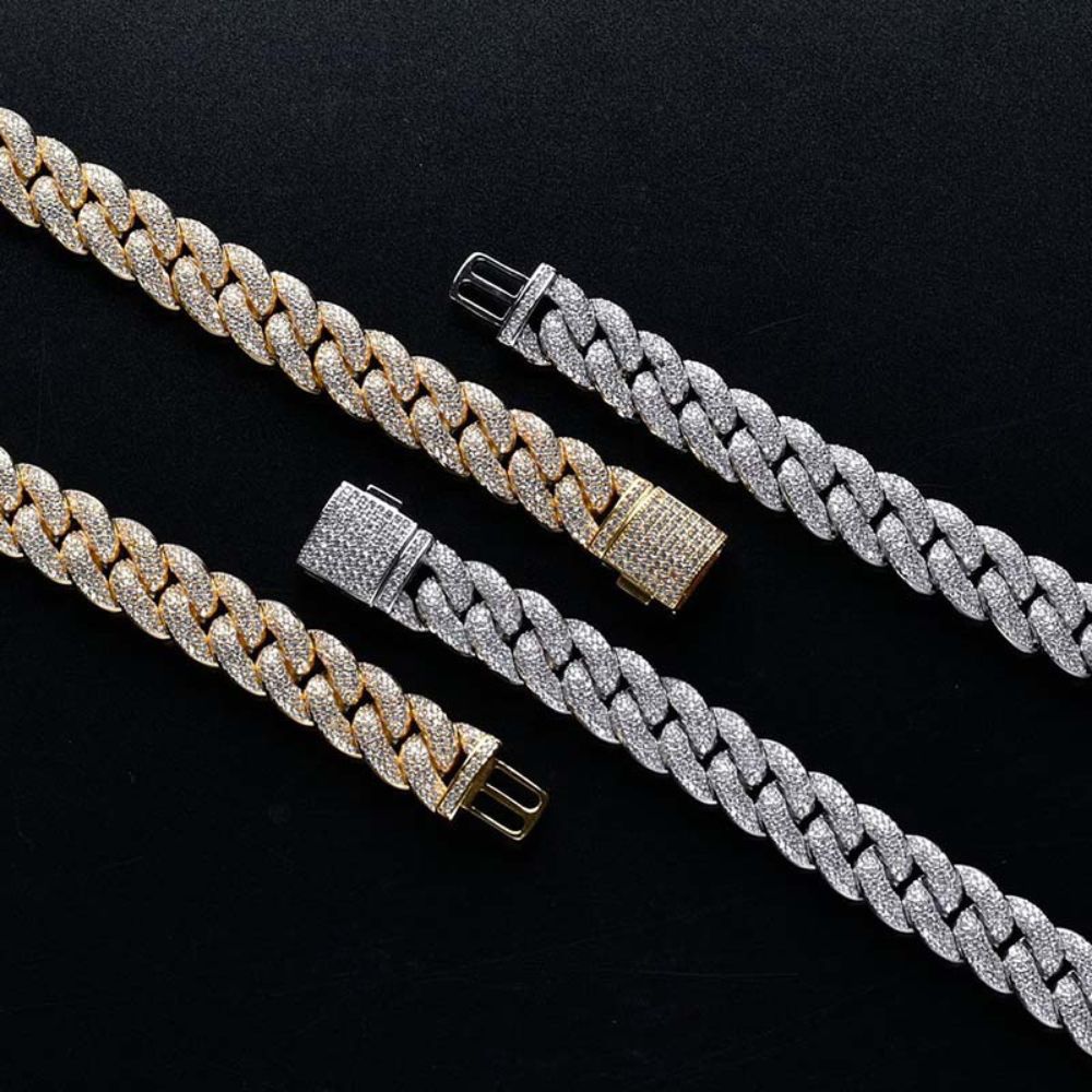 Round Cut Moissanite Iced Out Men's Chain For Birthday Gift