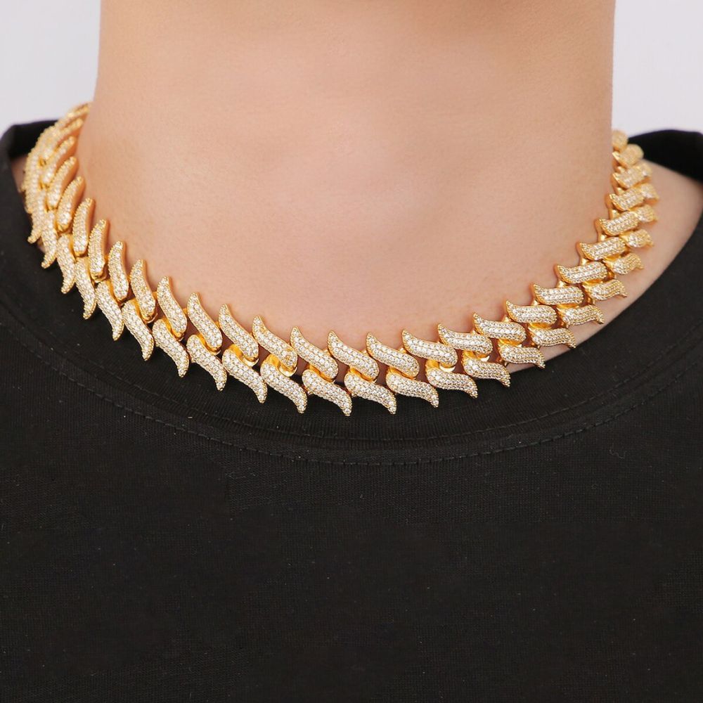 Round Cut Full Iced Out Lab Grown Diamond Hip Hop Chain