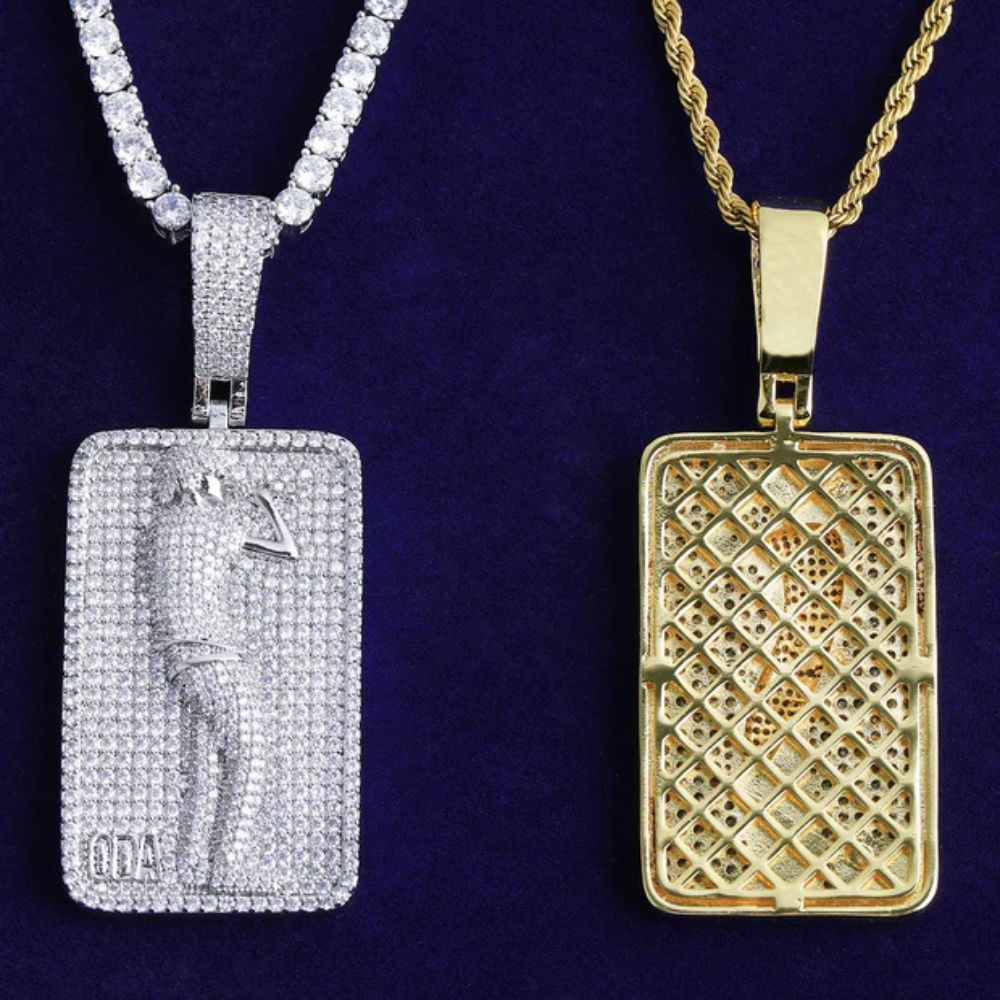 Round Cut Lab Grown Diamond Hip Hop Pendant For Men