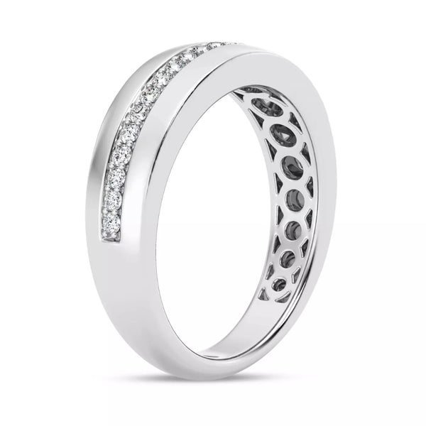 Lab Grown Diamond Round Cut Pave Set Promise Ring