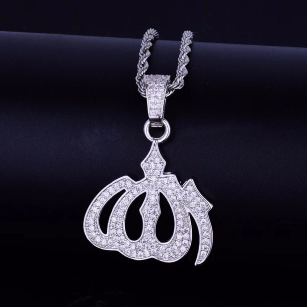 Lab Grown Diamond Round Cut Micro Pave Pendant For Men