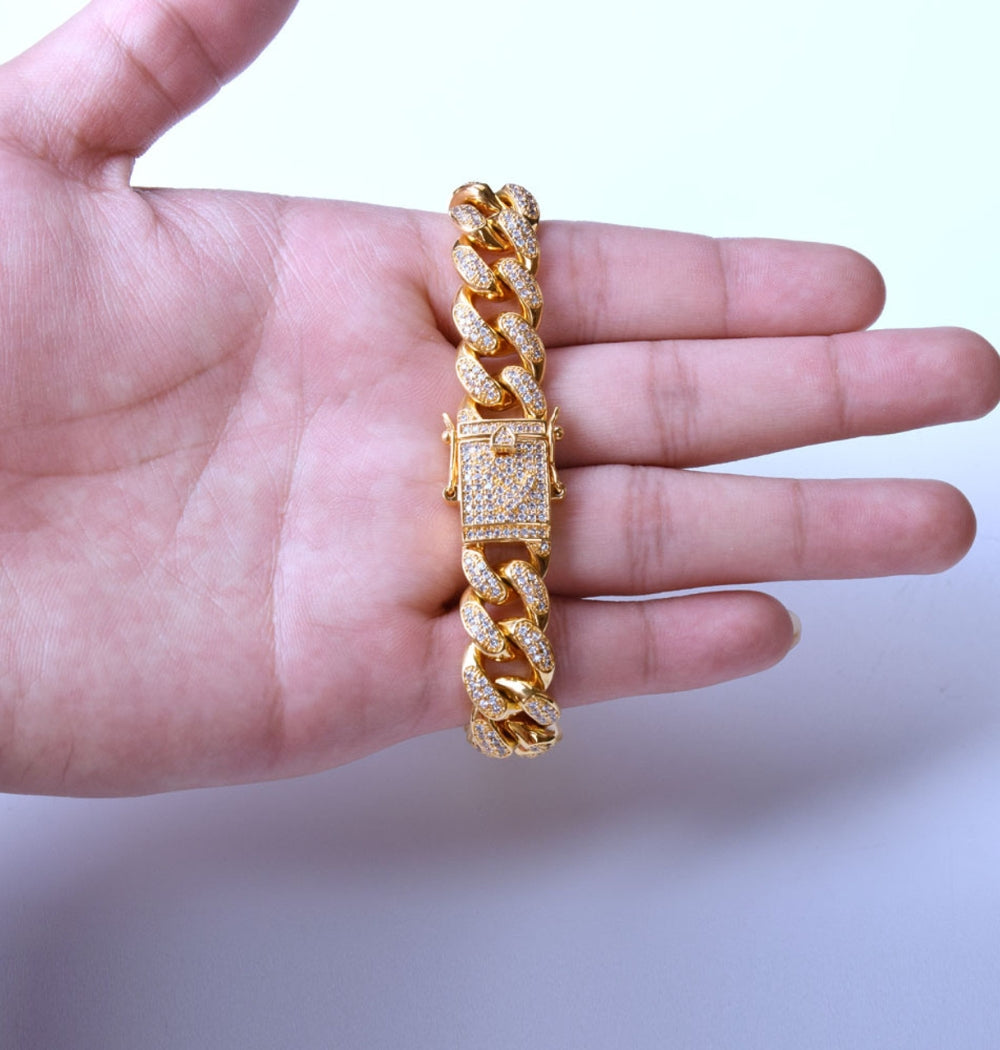 Round Cut Iced Out Miami Hip Hop Bracelet