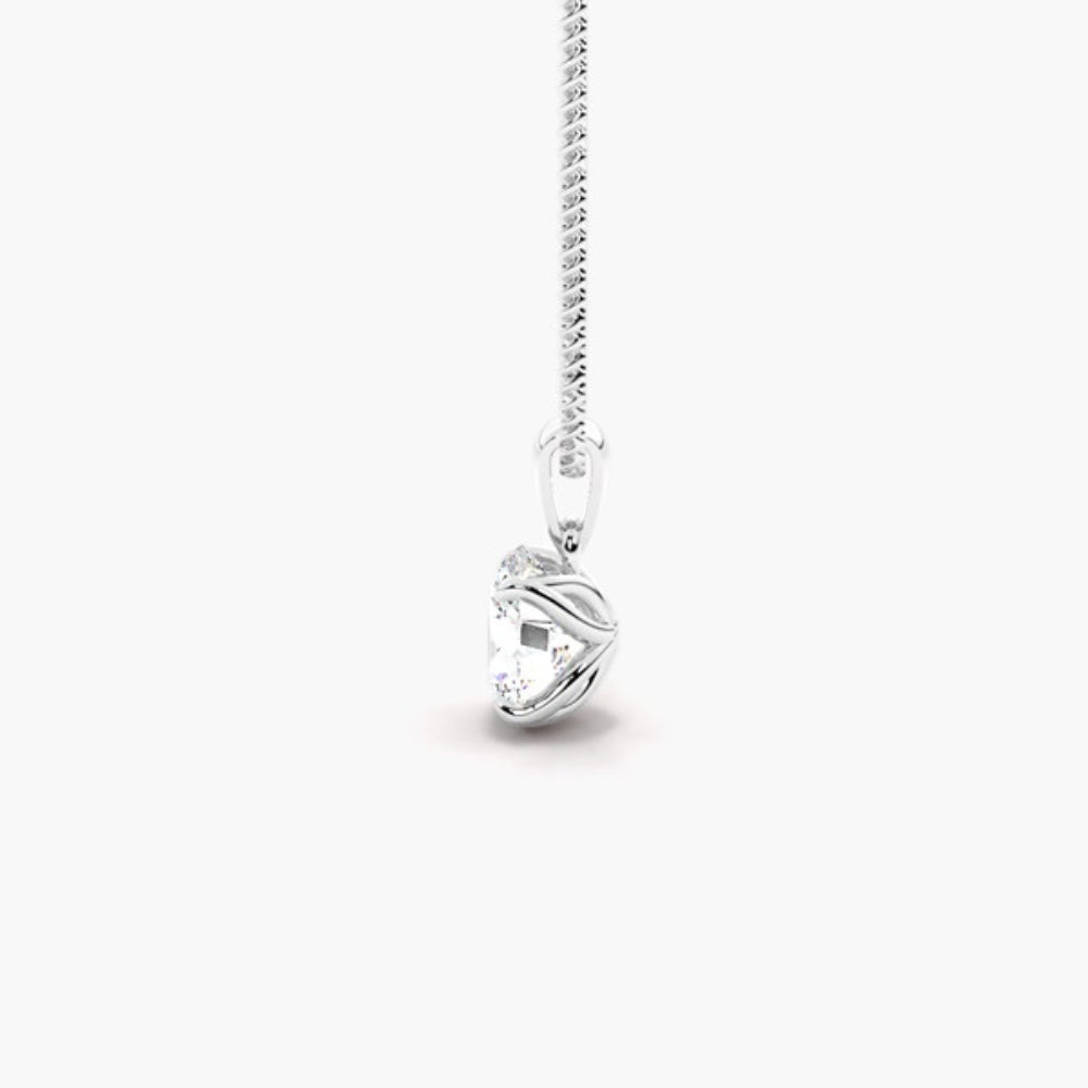 Moissanite Round Cut Solitaire Pendant