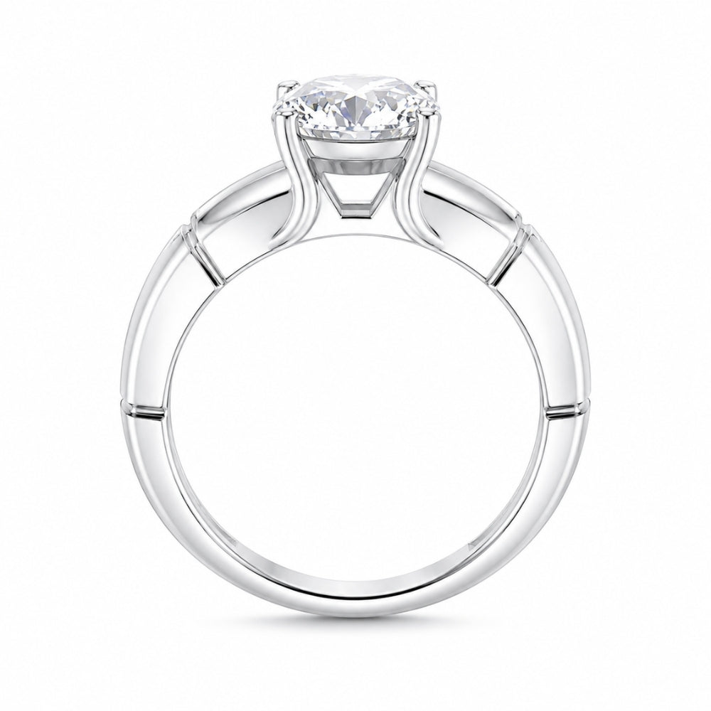 Cushion Cut Lab Grown Diamond Solitaire Classic Men's Ring