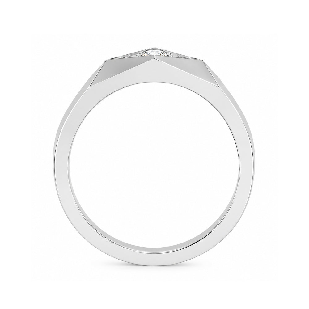Lab Grown Diamond Round Cut Three Stone Engagement Ring