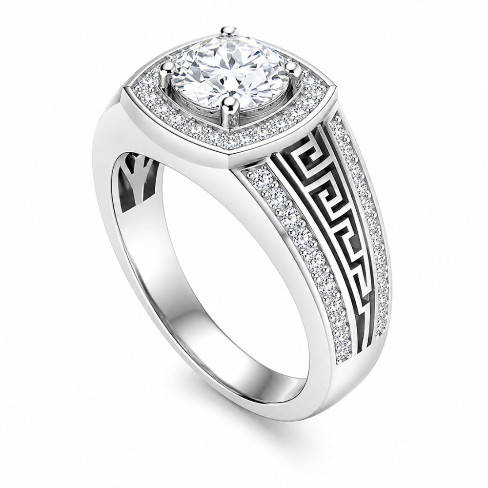 Round Cut Lab Grown Diamond Halo Style Promise Ring