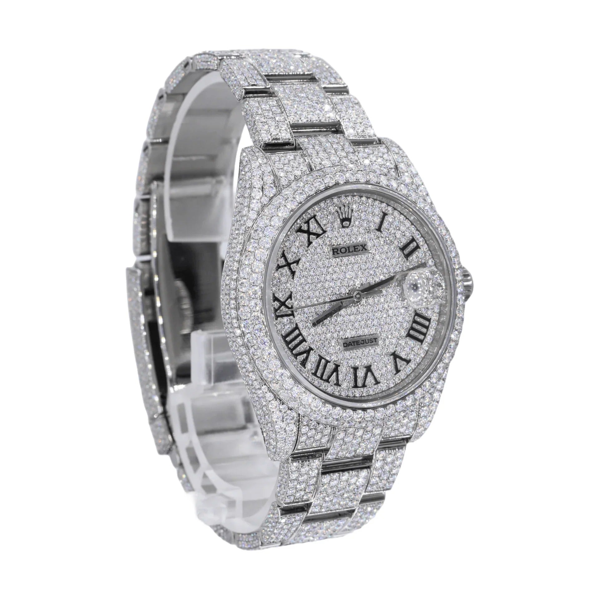 Rolex Datejust Moissanite Diamond Luxury Watch