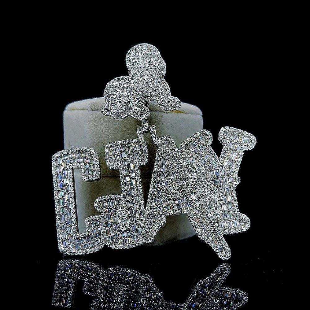 Moissanite Baguette Cut Baby  CJAY Custom Hip Hop Pendant