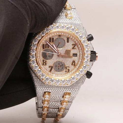 Moissanite Diamond Iced Out Luxury Wrist Watch for Men