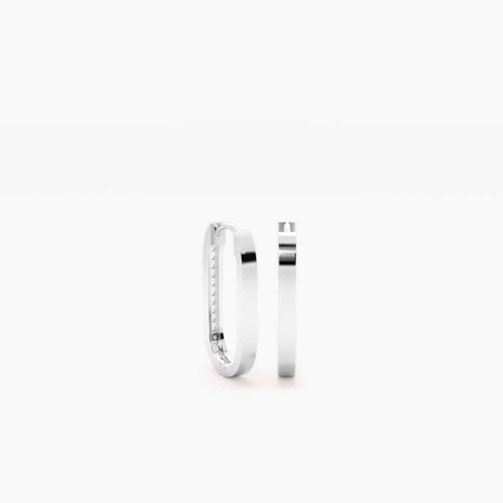 Round Cut Moissanite Classic Hoop Earring For Women