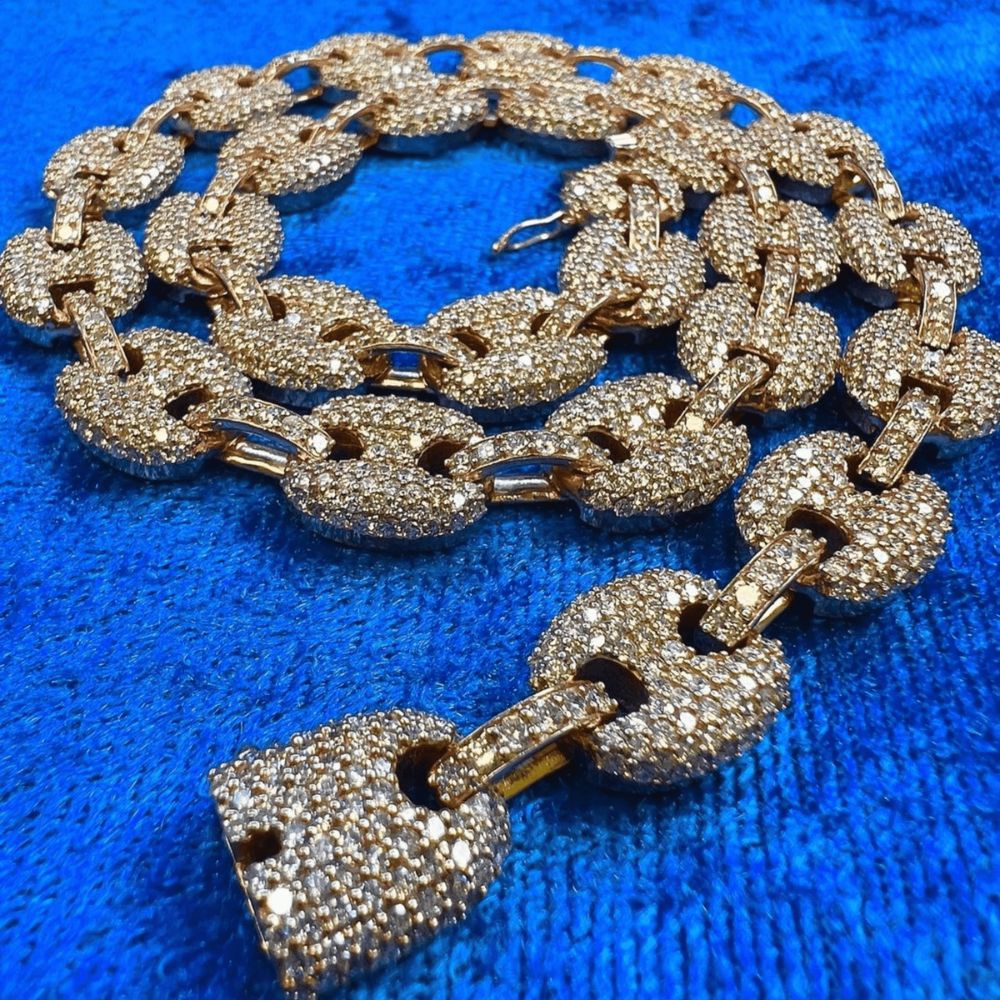 Round Cut Lab Grown Diamond Iced Out Hip Hop Chain