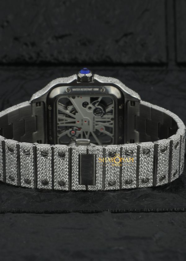 Full White Iced Out Moissanite Diamond Luxury Watch