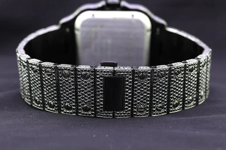 Iced Out Moissanite Diamond Casual Men's Watch