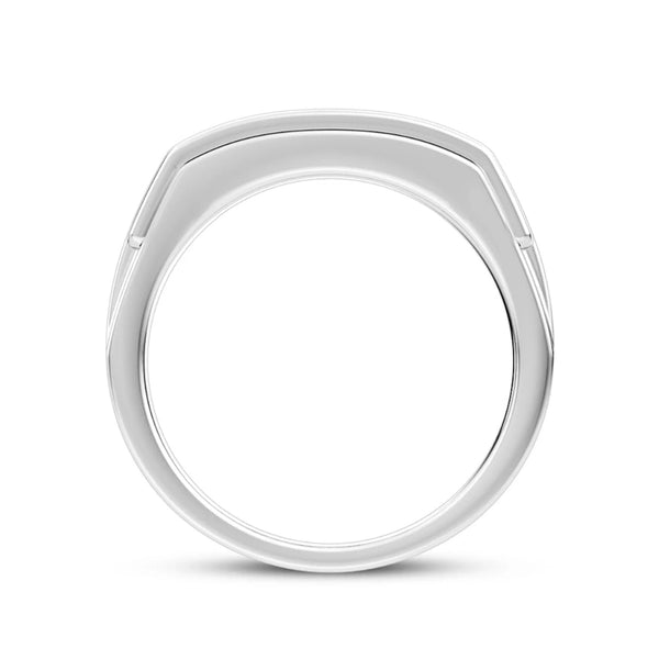 Princess Cut Five Stone Lab Grown Diamond Men's Ring For Birthday Gift