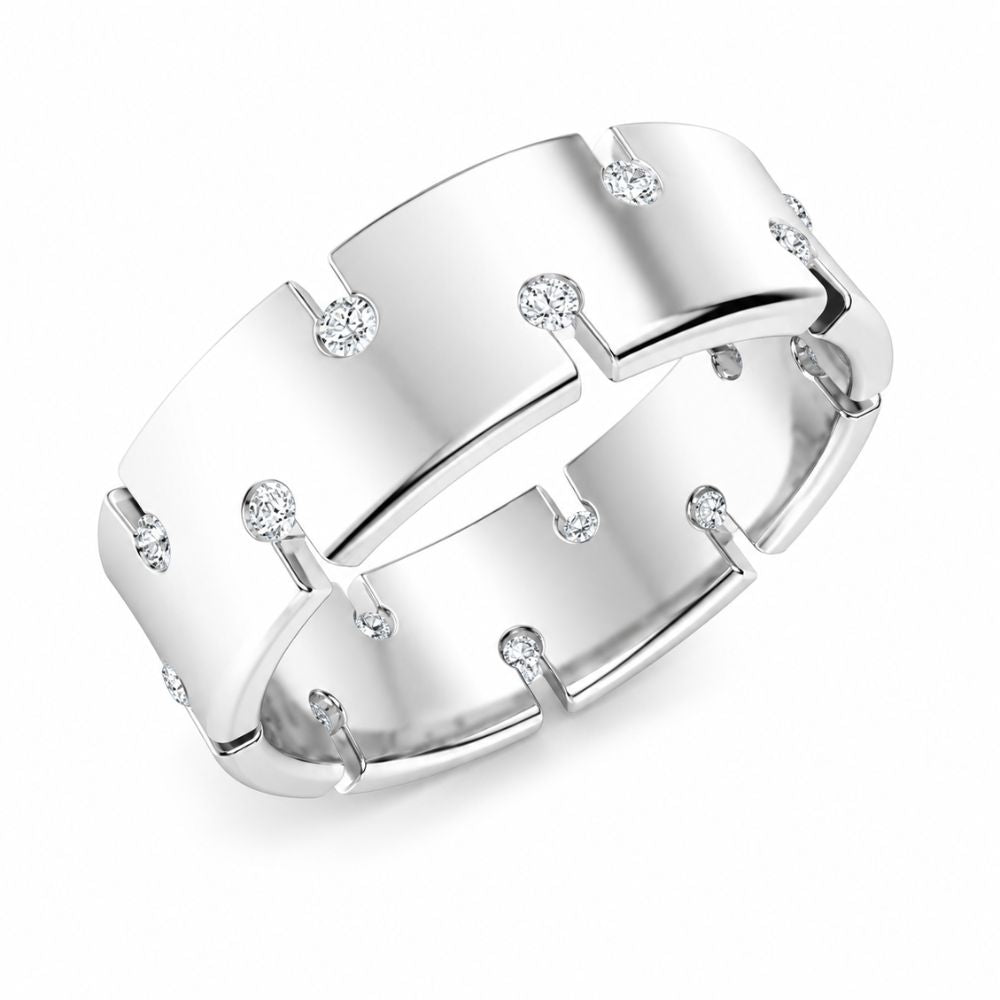 Lab Grown Diamond Round Cut Wedding Band For Men