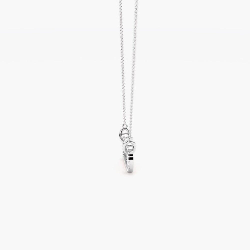 Round Cut Moissanite Bezel Set Pendant